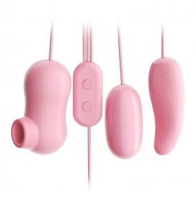 MIKJ - Pleasure Tongue Suction Triple Vibrating Egg (USB Power Supply)